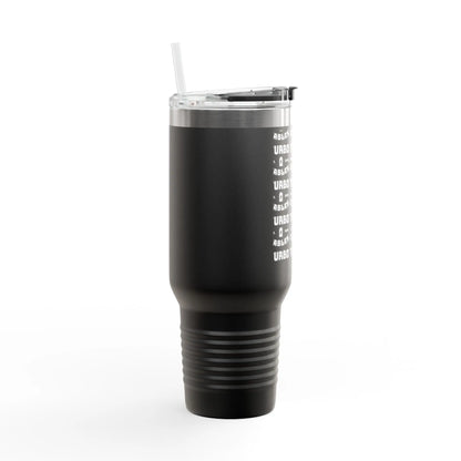 40oz Insulated Travel Mug — Stainless Lid & Straw Printify