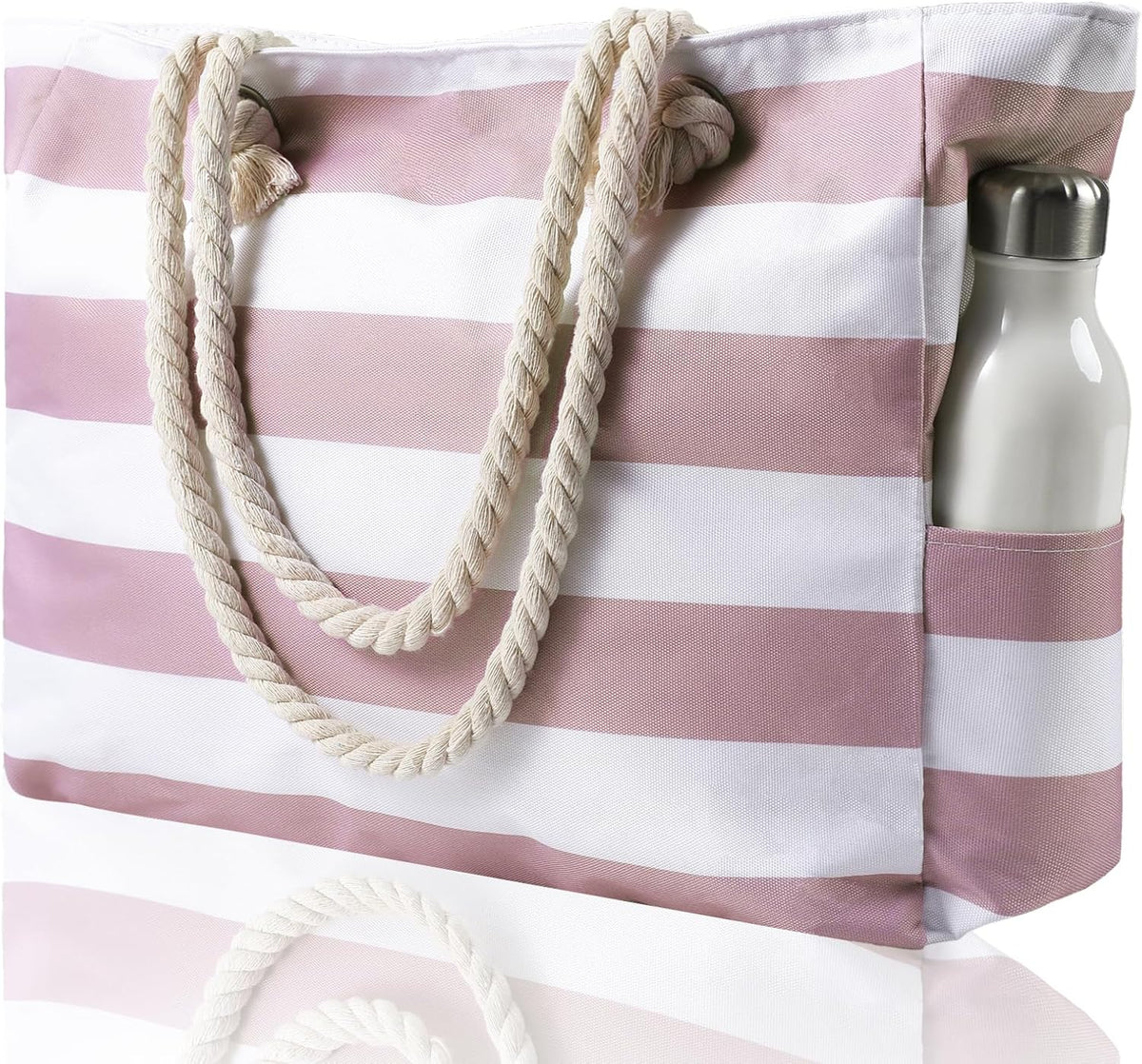 Turbo Cables – Large Waterproof Beach Tote Bag with Zipper | Sandproof Design for Easy Summer Outings