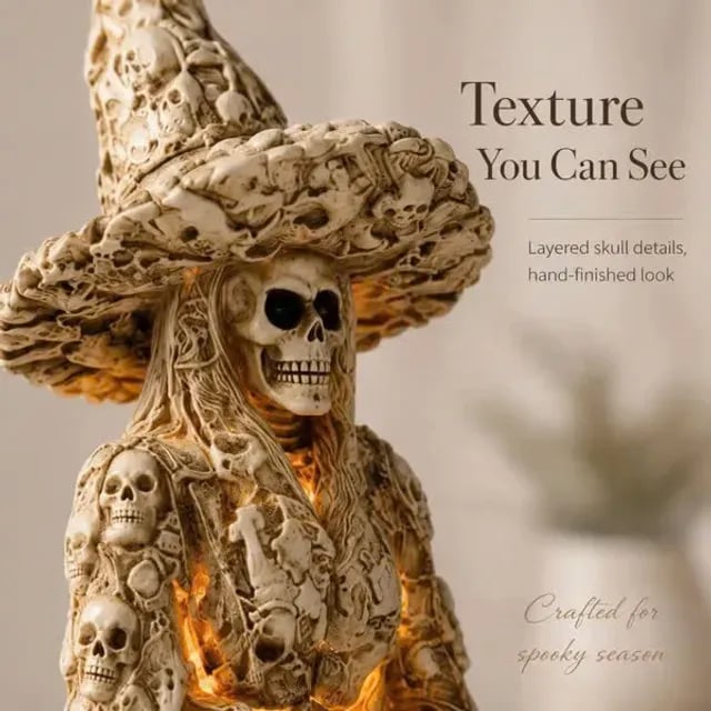 Turbo Cables – Spooky Skeleton Witch Ornament