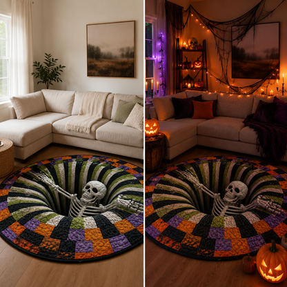 Turbo Cables – 3D Skeleton Vortex Halloween Rug