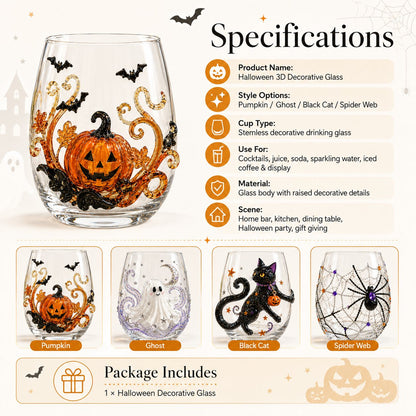 Turbo Cables – Artisan Halloween Drinking Glass