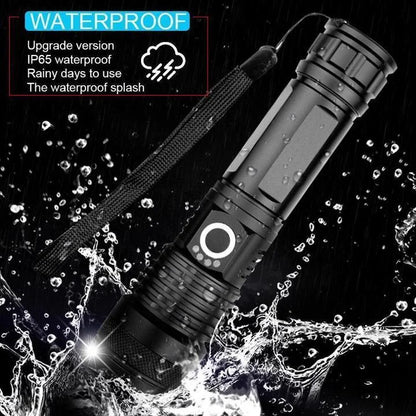 Turbo 90000 Lumens XHP50.2 Tactical LED Flashlight – Ultra Bright & Rechargeable