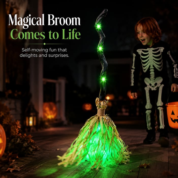 Turbo Cables – Motion Activated Halloween Broom Light