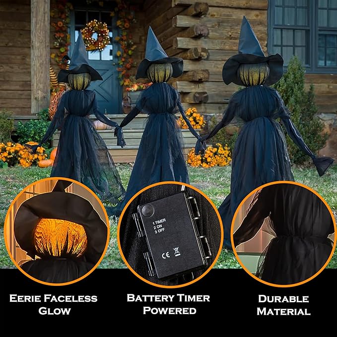 Turbo Cables – Lighted Halloween Witch Garden Stakes