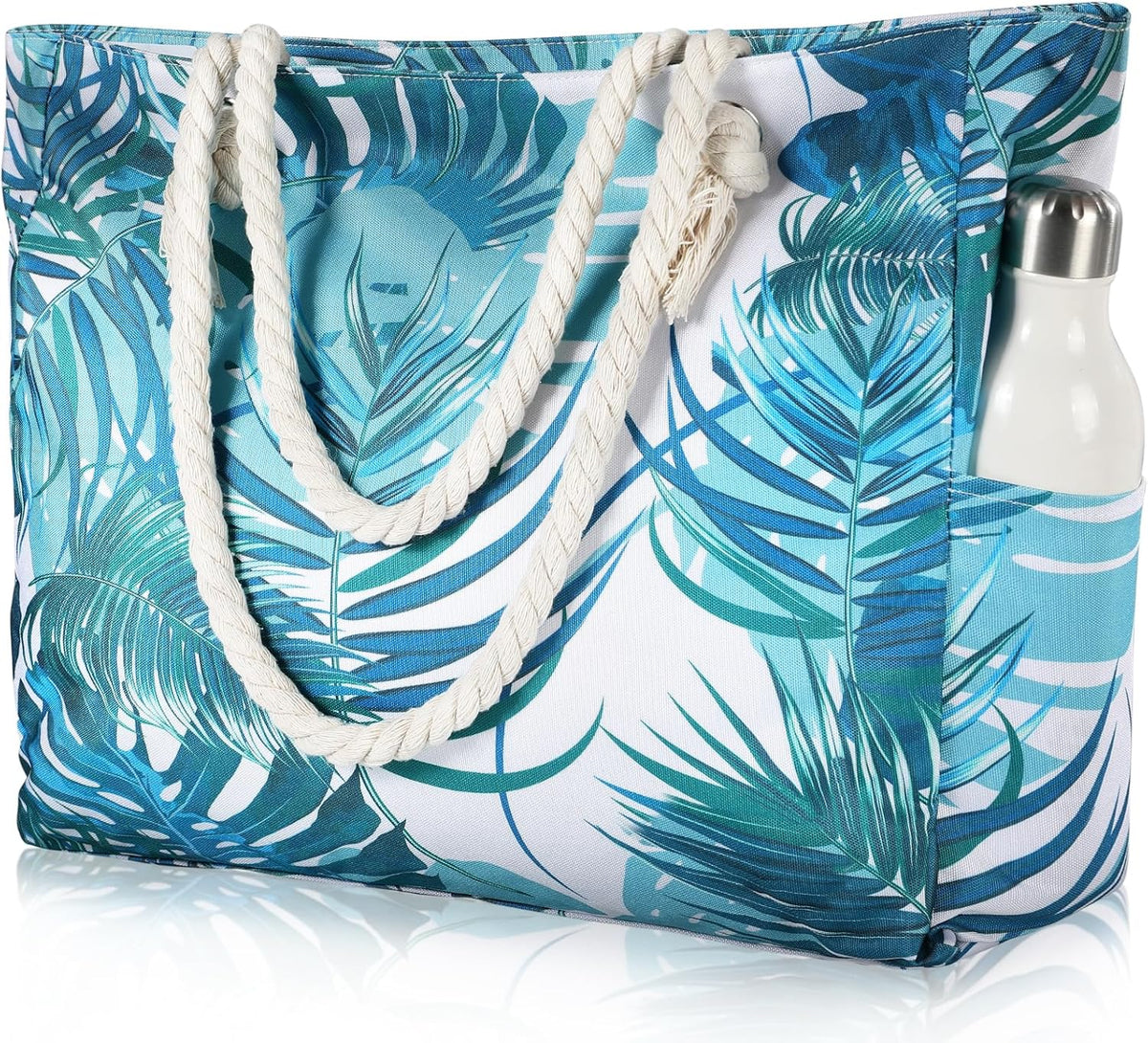 Turbo Cables – Large Waterproof Beach Tote Bag with Zipper | Sandproof Design for Easy Summer Outings