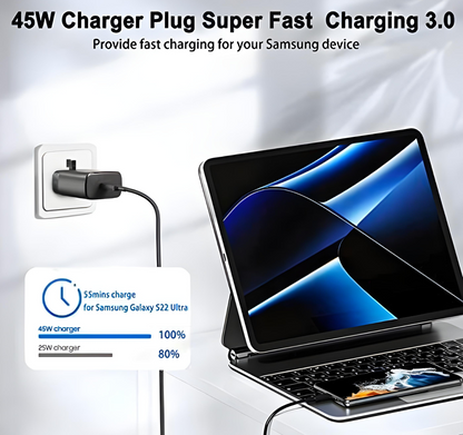 Compact Power Adaptor USB C - 45w Fast Charging (240v)