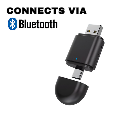 2-in-1 Wireless CarPlay & Android Auto Adapter | Dual USB-A + USB-C Interface | Bluetooth Plug & Play Turbo Cables