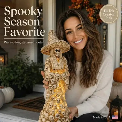 Turbo Cables – Spooky Skeleton Witch Ornament