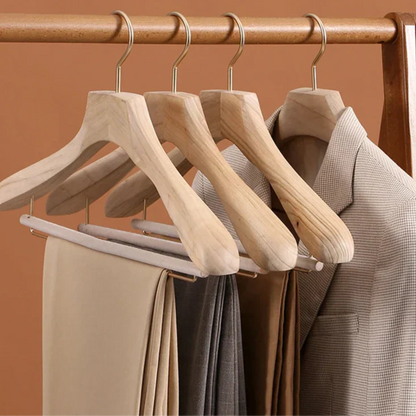Turbo Cables – Wooden Hangers | Premium Camphor Wood, Wide Shoulder Design