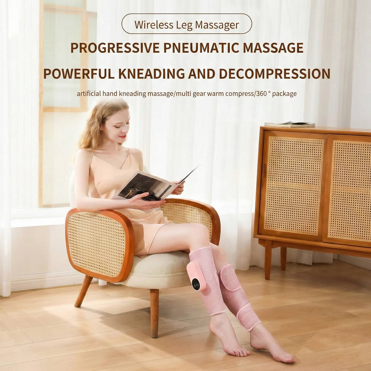 Turbo Cables – Calf Relief | Air Compression Leg Massager with Adjustable Heat | Soothing Relaxation for Tired Legs