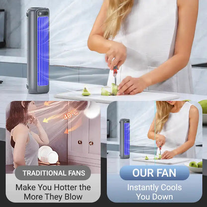 Turbo Cables – Portable AC Unit with 3 Adjustable Speeds | Compact Mini Air Conditioner for Work and Travel