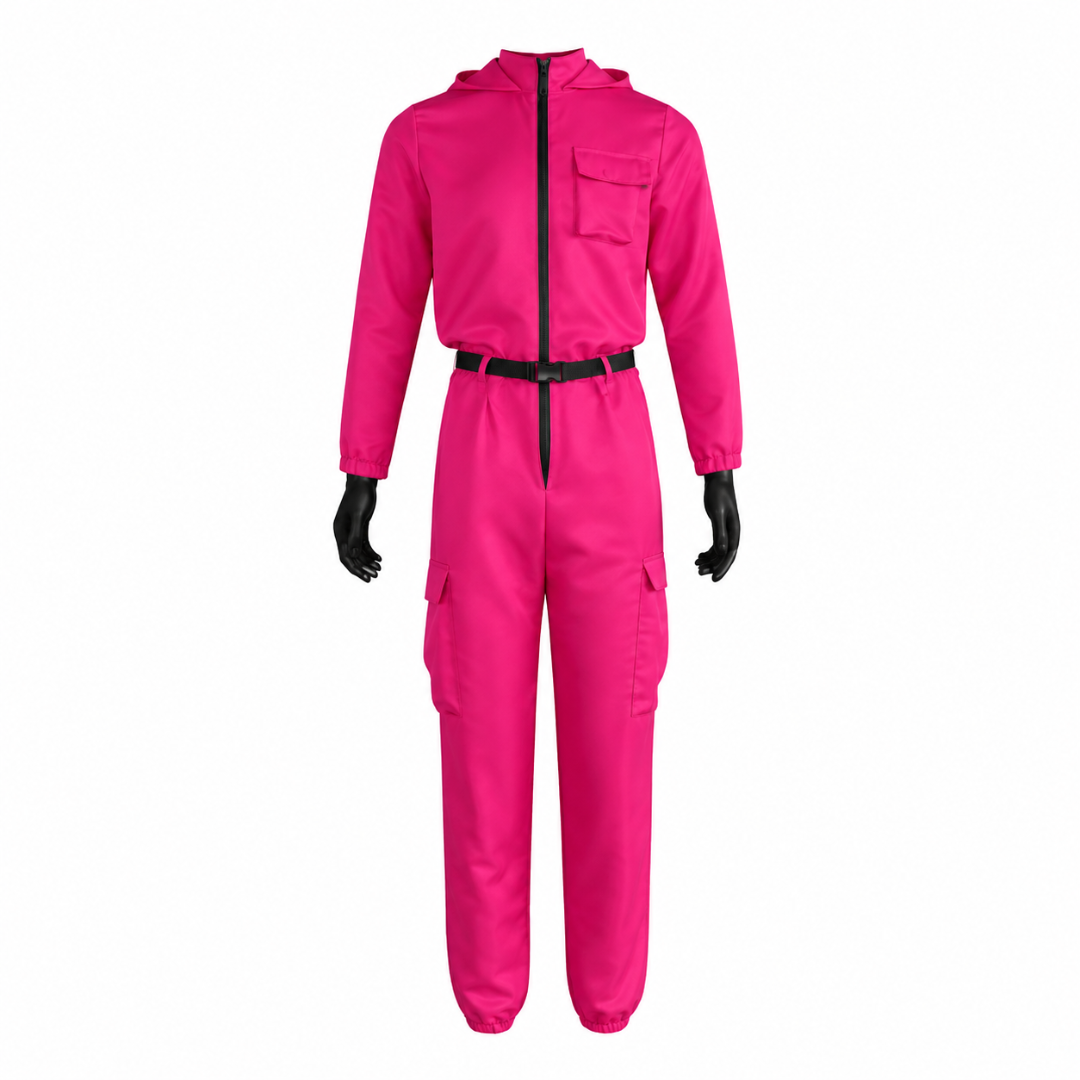 Turbo Cables – Costume Collection | Hooded Jumpsuit with Full Face Mask | Complete Look for Halloween Fun