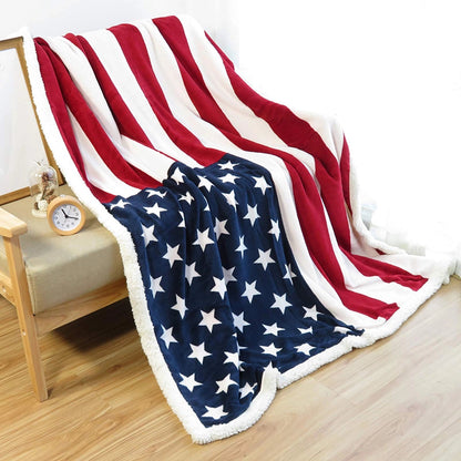 Turbo Cables – Cozy Patriotic Fleece Blanket with Ultra-Soft Faux Lambswool Back | Perfect for Indoor Comfort and Outdoor Adventures