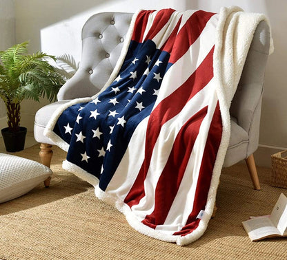 Turbo Cables – Cozy Patriotic Fleece Blanket with Ultra-Soft Faux Lambswool Back | Perfect for Indoor Comfort and Outdoor Adventures