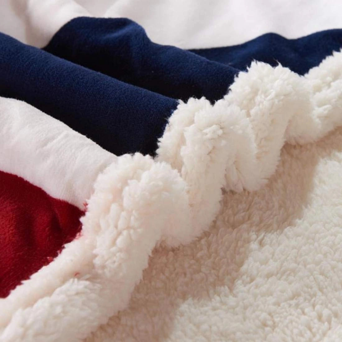 Turbo Cables – Cozy Patriotic Fleece Blanket with Ultra-Soft Faux Lambswool Back | Perfect for Indoor Comfort and Outdoor Adventures