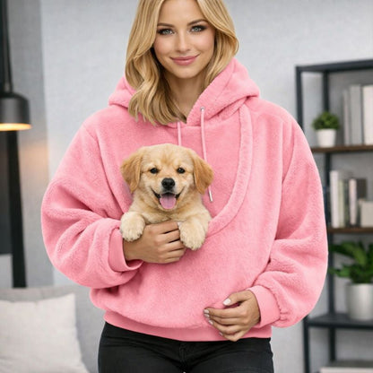 Turbo Cables – Cozy Pet Carrier Hoodie | Plush Cat & Dog Carrier with Soft Front Pouch | Hands-Free Comfort for Travel