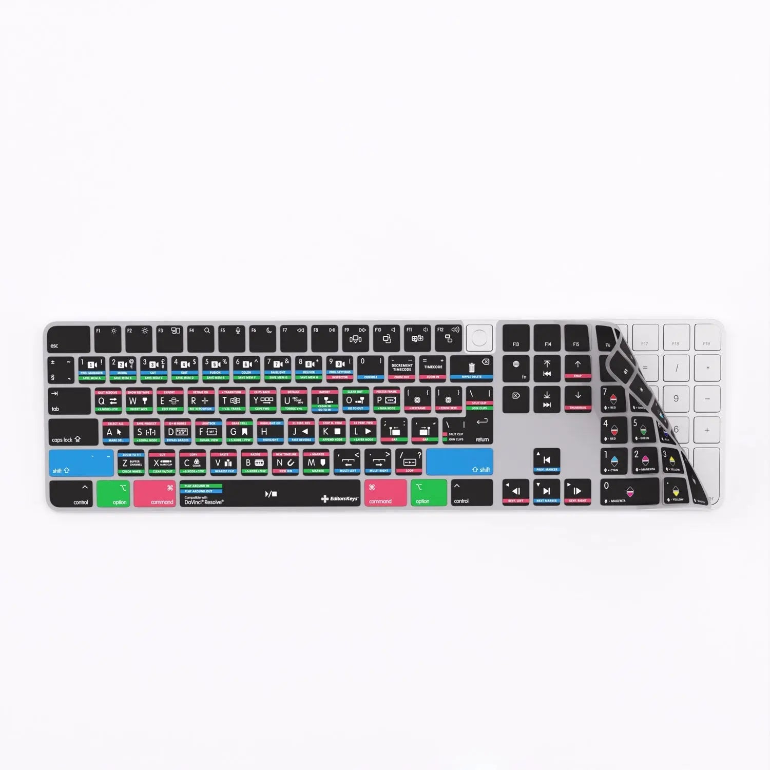 DaVinci Resolve Keyboard Covers for MacBook and iMac Editors Keys