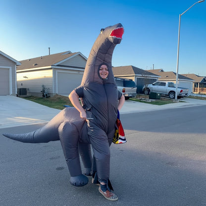 Turbo Cables – Dino Fun | Inflatable Dinosaur Costume with Easy Wear Design | Full-Body Fun for Halloween and Parties