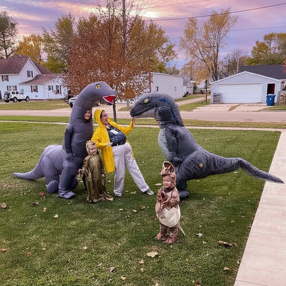 Turbo Cables – Dino Fun | Inflatable Dinosaur Costume with Easy Wear Design | Full-Body Fun for Halloween and Parties