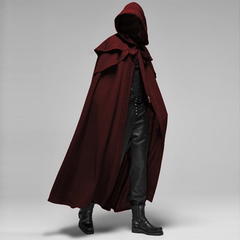 Turbo Cables – Dramatic Hooded Cape | Long Gothic Cape with Spacious Hood for Halloween Elegance