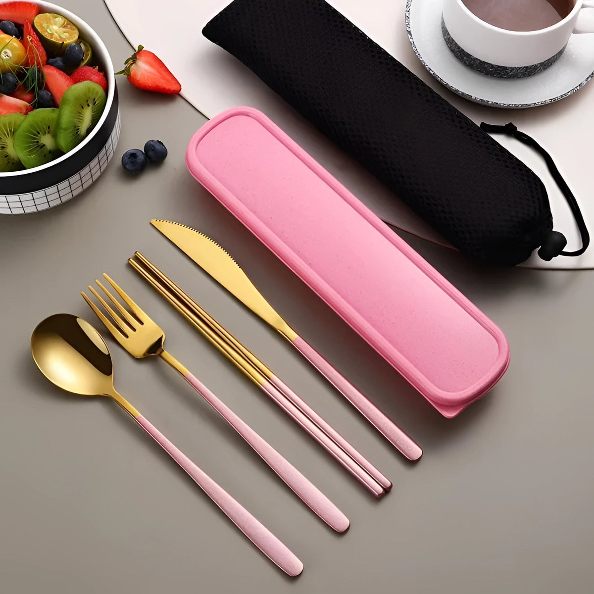 Turbo Cables – Eco-Friendly Travel Cutlery Set | Portable Stainless Steel Utensils with Case