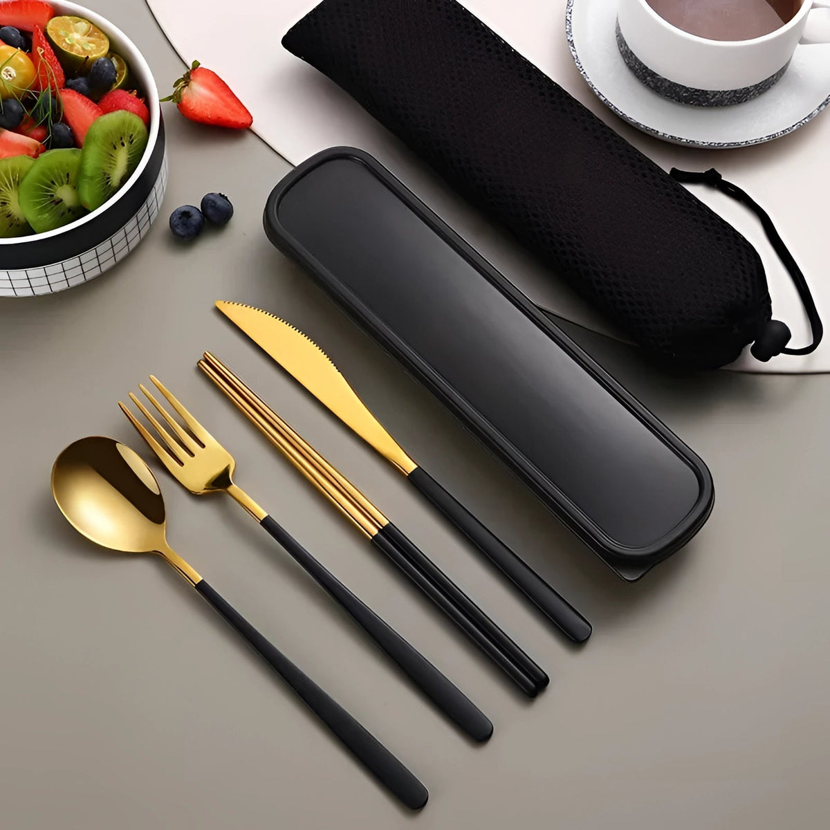 Turbo Cables – Eco-Friendly Travel Cutlery Set | Portable Stainless Steel Utensils with Case