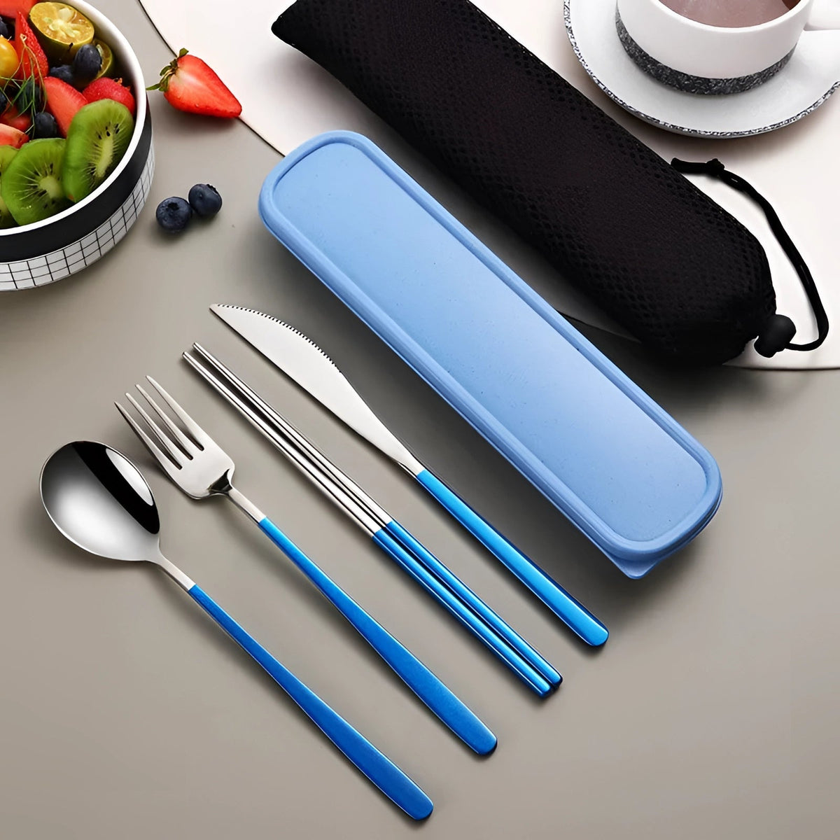 Turbo Cables – Eco-Friendly Travel Cutlery Set | Portable Stainless Steel Utensils with Case
