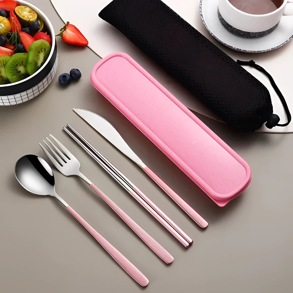 Turbo Cables – Eco-Friendly Travel Cutlery Set | Portable Stainless Steel Utensils with Case