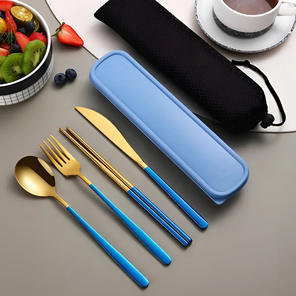 Turbo Cables – Eco-Friendly Travel Cutlery Set | Portable Stainless Steel Utensils with Case