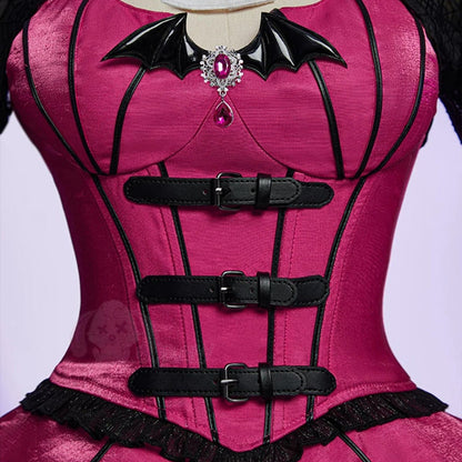 Turbo Cables – Elegant Gothic Vampire Dress | Long Sleeve Costume for Stunning Halloween Looks