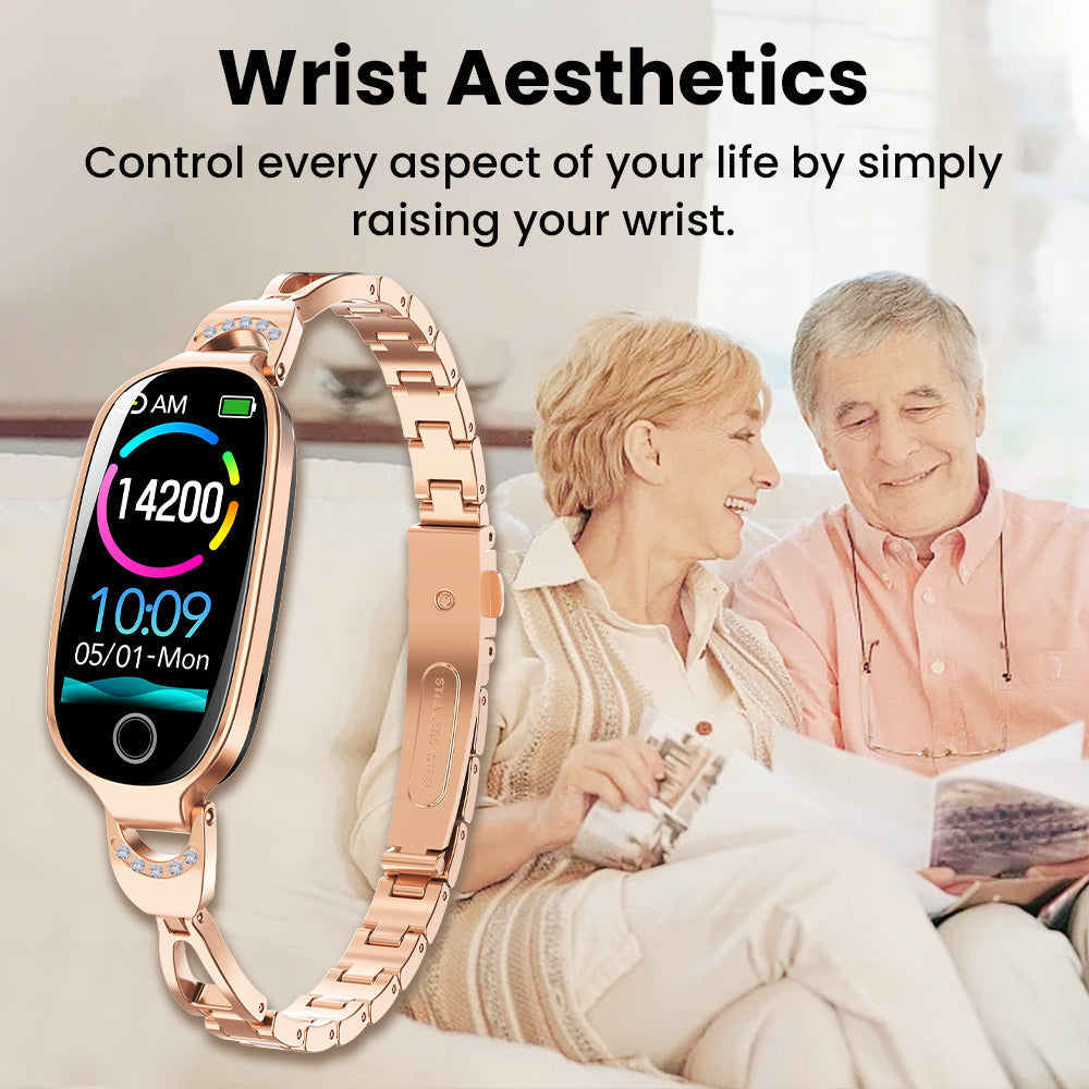 Turbo Cables – Elegant Smartwatch | Smart Watch with Blood Oxygen & Pressure Monitoring | Luxury Diamond Design for Health Tracking