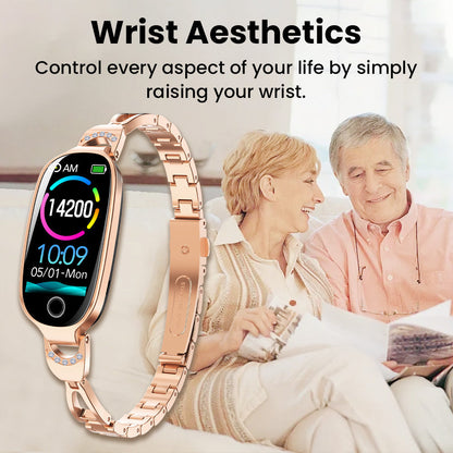 Turbo Cables – Elegant Smartwatch | Smart Watch with Blood Oxygen & Pressure Monitoring | Luxury Diamond Design for Health Tracking