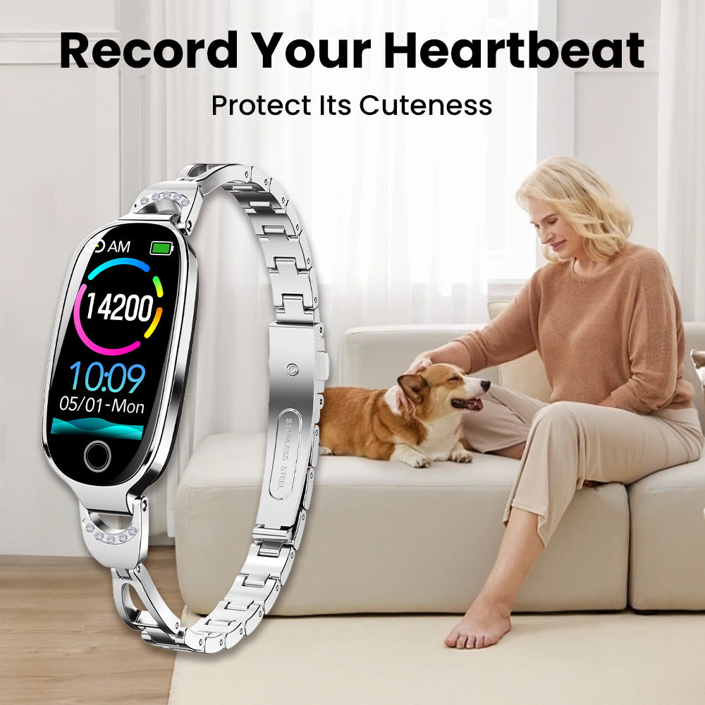 Turbo Cables – Elegant Smartwatch | Smart Watch with Blood Oxygen & Pressure Monitoring | Luxury Diamond Design for Health Tracking
