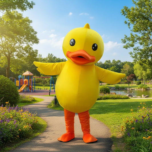 Turbo Cables – Festive Duck | Adult Mascot Costume with Comfortable Fit | Perfect for Halloween and Parties