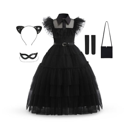 Turbo Cables – Festive Princess Dress | Layered Halloween Costume for Kids & Teens | Perfect for Parties and Themed Celebrations