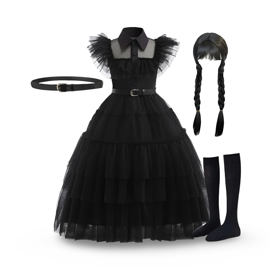 Turbo Cables – Festive Princess Dress | Layered Halloween Costume for Kids & Teens | Perfect for Parties and Themed Celebrations