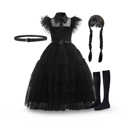 Turbo Cables – Festive Princess Dress | Layered Halloween Costume for Kids & Teens | Perfect for Parties and Themed Celebrations