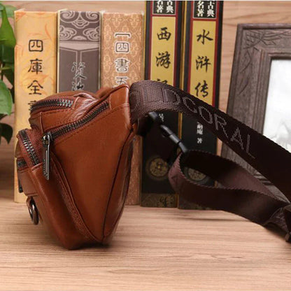 Turbo Cables – Genuine Cowhide Leather Waist Bag | Ample Storage & Versatile Design for Travel