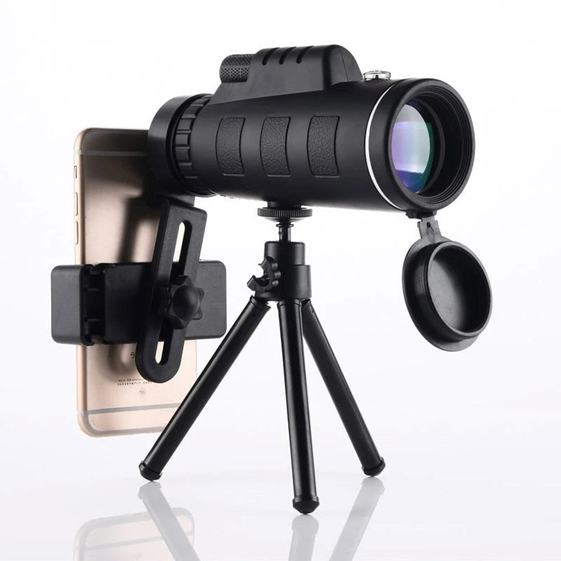 Turbo 10X Starscope HD Monocular - High Power Monocular With Smartphone Holder & Tripod