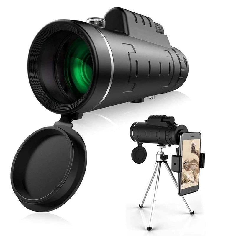 Turbo 10X Starscope HD Monocular - High Power Monocular With Smartphone Holder & Tripod