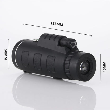 Turbo 10X Starscope HD Monocular - High Power Monocular With Smartphone Holder & Tripod