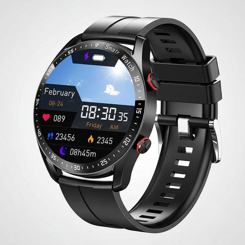 Turbo Cables – Health Guardian | Smartwatch with Blood Pressure & Glucose Monitoring | Comprehensive Fitness Tracker for Daily Wellness