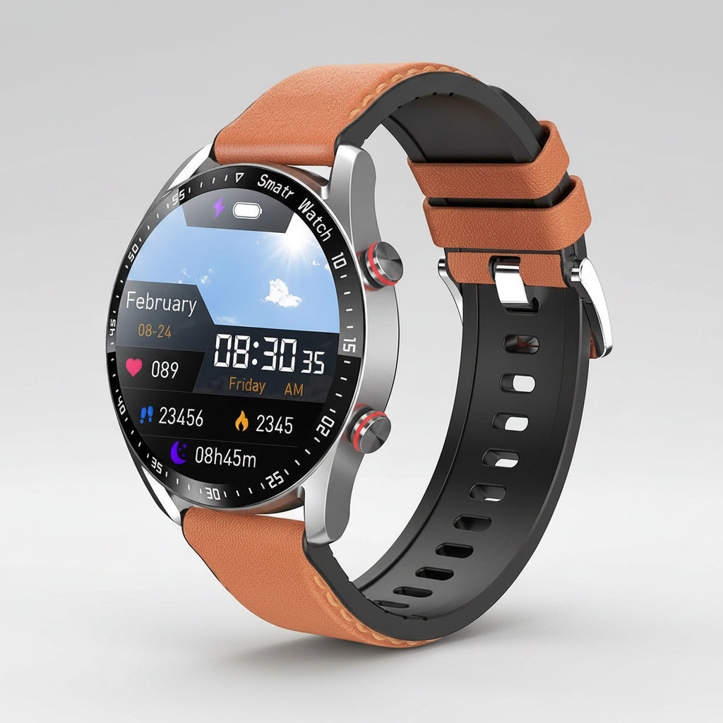 Turbo Cables – Health Guardian | Smartwatch with Blood Pressure & Glucose Monitoring | Comprehensive Fitness Tracker for Daily Wellness