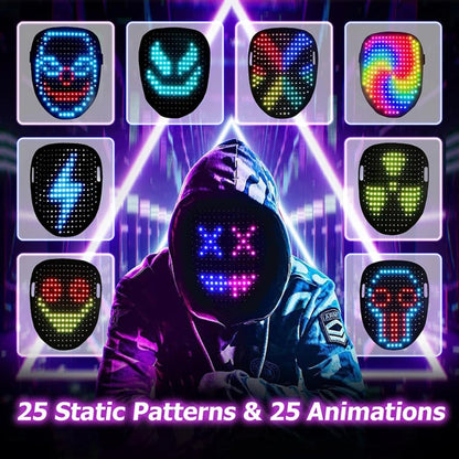Turbo Cables – Illuminated Costume Mask | LED Full Face Design for Halloween Parties