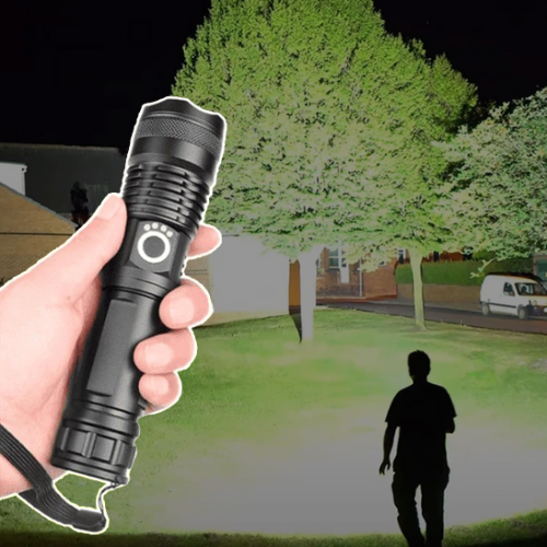 Turbo 90000 Lumens XHP50.2 Tactical LED Flashlight – Ultra Bright & Rechargeable