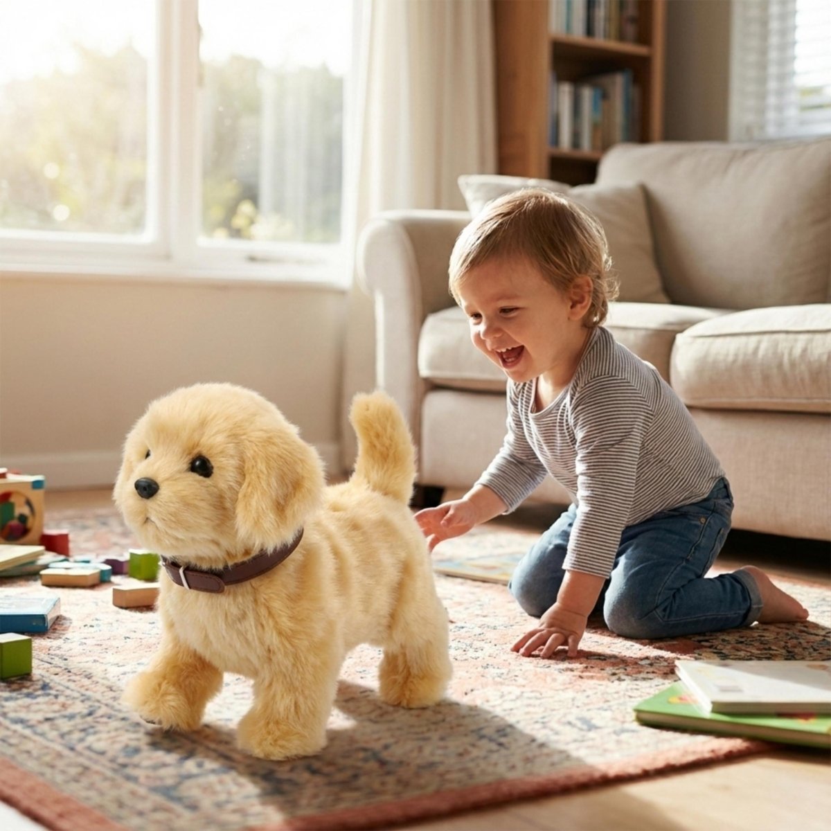 Turbo Cables – Interactive Robot Puppy | Realistic Electronic Dog Toy with Walking & Barking | Engaging Companion for Kids' Imaginative Play