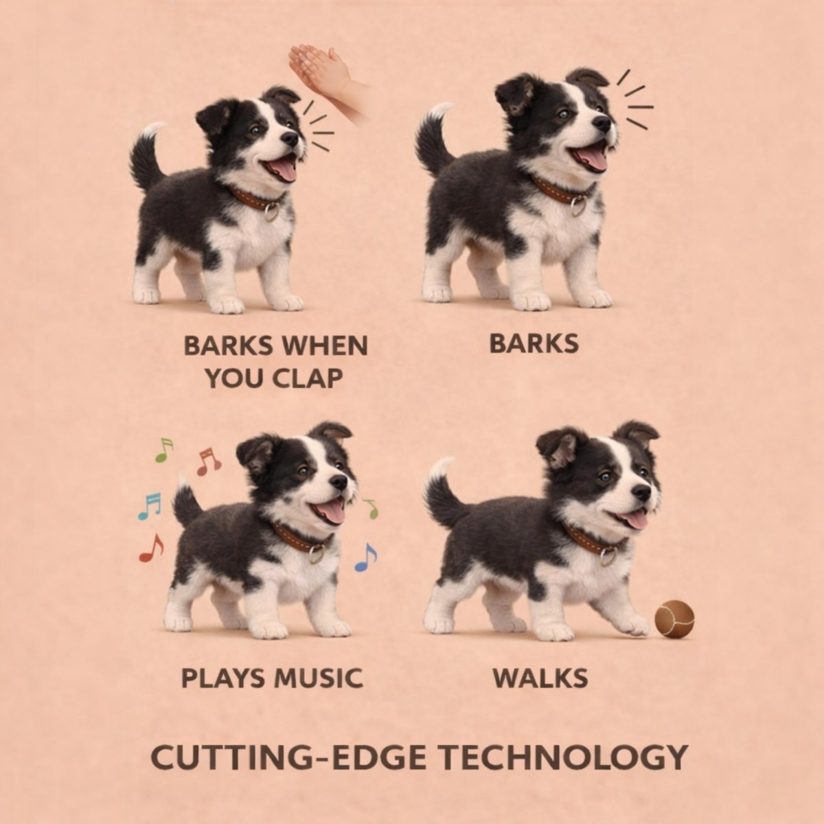 Turbo Cables – Interactive Robot Puppy | Realistic Electronic Dog Toy with Walking & Barking | Engaging Companion for Kids' Imaginative Play