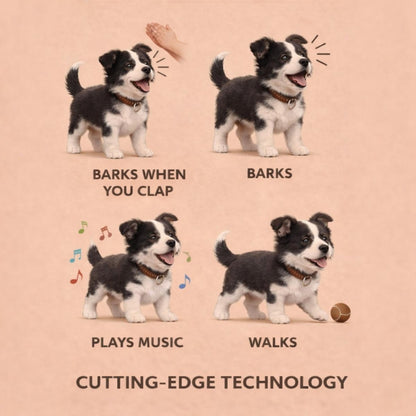 Turbo Cables – Interactive Robot Puppy | Realistic Electronic Dog Toy with Walking & Barking | Engaging Companion for Kids' Imaginative Play