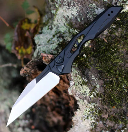 Turbo Cables – Automatic Utility Knife | Wharncliffe Folding Pocket Knife with Push Button Opening | Compact EDC Knife for Outdoor & Camping