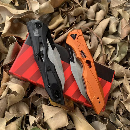 Turbo Cables – Automatic Utility Knife | Wharncliffe Folding Pocket Knife with Push Button Opening | Compact EDC Knife for Outdoor & Camping